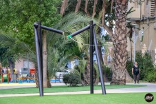 Destrozan la nueva tirolina del parque San Francisco de Sales
