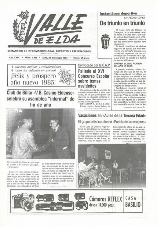 N&uacute;mero 1.458<span>28 de diciembre de 1984</span>