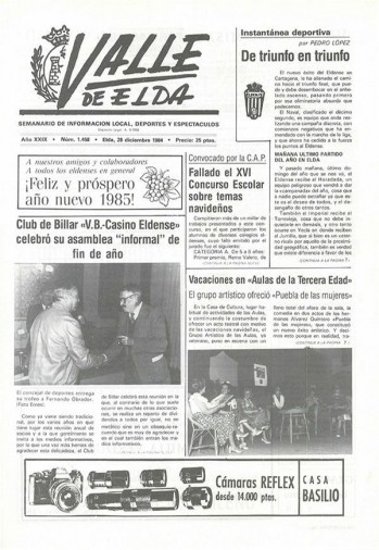 N&uacute;mero 1.458 - 28 de diciembre de 1984