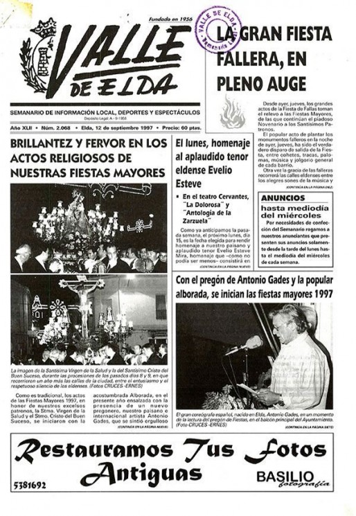 N&uacute;mero 2.068<span>12 de septiembre de 1997</span>