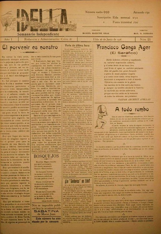 Idella n&ordm; 021<span>A&ntilde;o 1926</span>