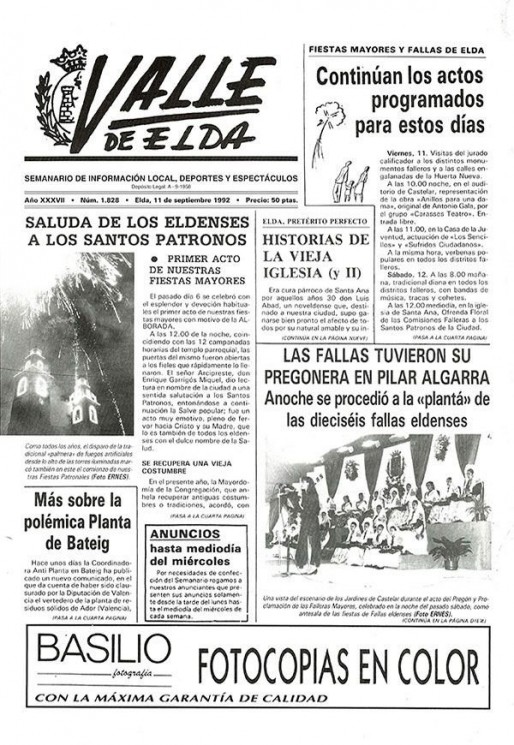 N&uacute;mero 1.828<span>11 de septiembre de 1992</span>