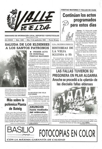 N&uacute;mero 1.828 - 11 de septiembre de 1992