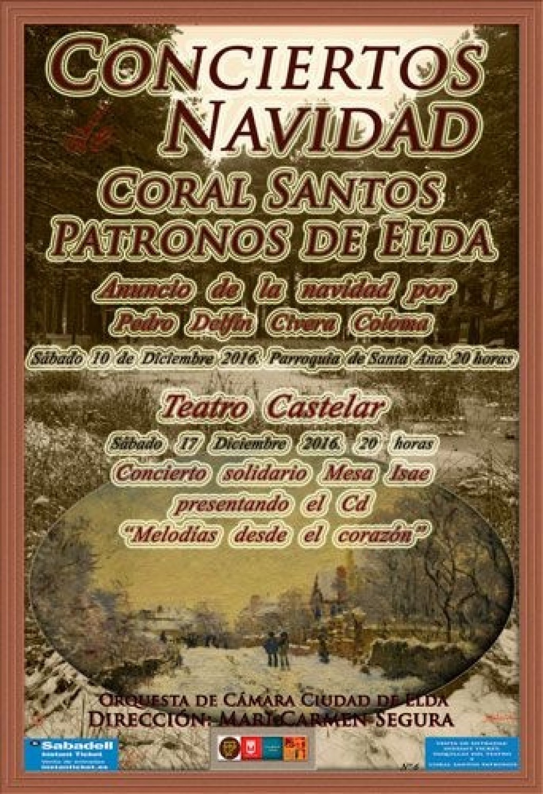 Nuevos conciertos de Navidad de la Coral Santos Patronos con Pedro Civera como pregonero Nuevos conciertos de Navidad de la Coral Santos Patronos con Pedro Civera como pregonero