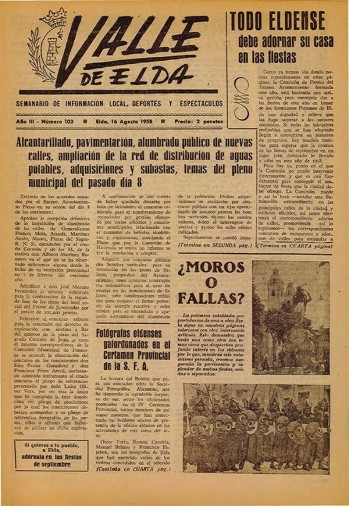 N&uacute;mero 0103 - 16 de agosto de 1958
