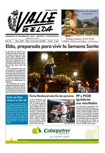 N&uacute;mero 2.552 - 14 de marzo de 2008