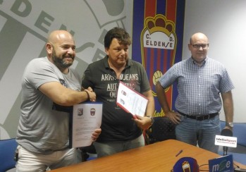 El CD Eldense firma un convenio de colaboraci&oacute;n con el CD Sagrada Familia 