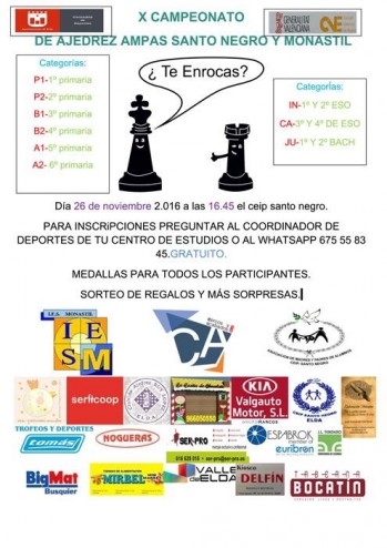 Santo Negro acoge su d&eacute;cimo Campeonato de Ajedrez