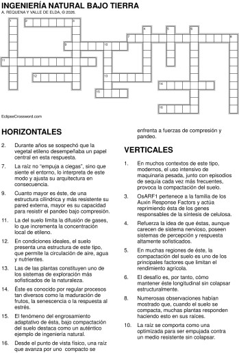 Ingenier&iacute;a natural bajo tierra