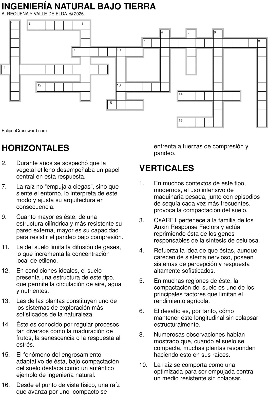 Ingenier&iacute;a natural bajo tierra