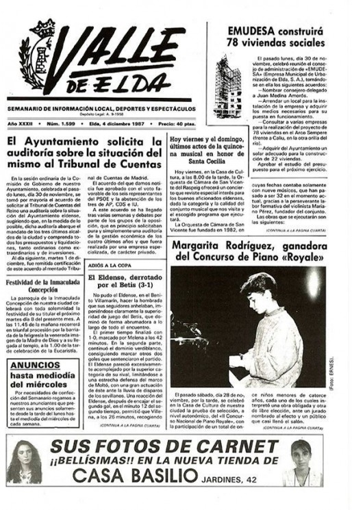 N&uacute;mero 1.599<span>4 de diciembre de 1987</span>
