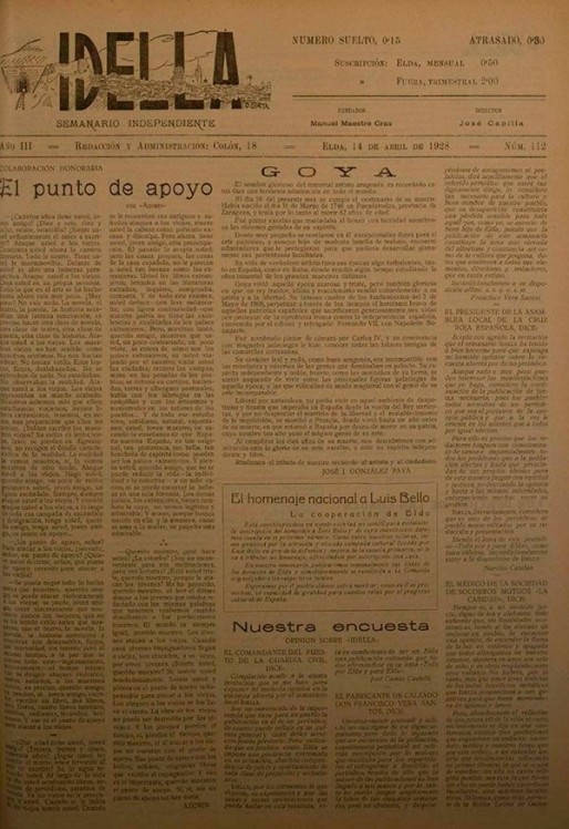 Idella n&ordm; 112<span>A&ntilde;o 1928</span>