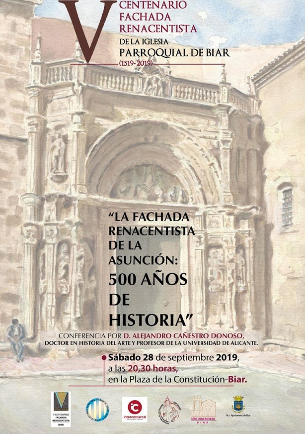 El eldense Fausto Ruiz organiza una conferencia sobre la fachada de la iglesia de Biar El eldense Fausto Ruiz organiza una conferencia sobre la fachada de la iglesia de Biar