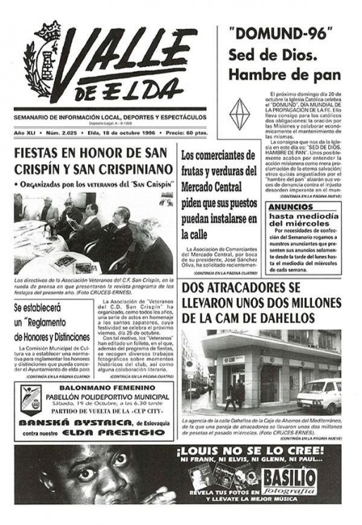 N&uacute;mero 2.025<span>18 de octubre de 1996</span>