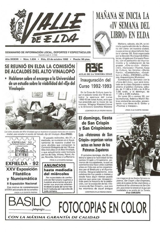 N&uacute;mero 1.834<span>23 de octubre de 1992</span>