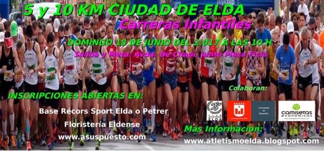 Se abre el plazo de inscripción para los 5 y 10 km Ciudad de Elda Se abre el plazo de inscripción para los 5 y 10 km Ciudad de Elda