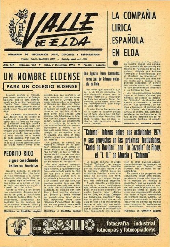 N&uacute;mero 0954 - 7 de diciembre de 1974