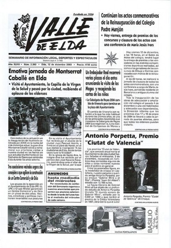 N&uacute;mero 2.363 - 12  de diciembre de 2003