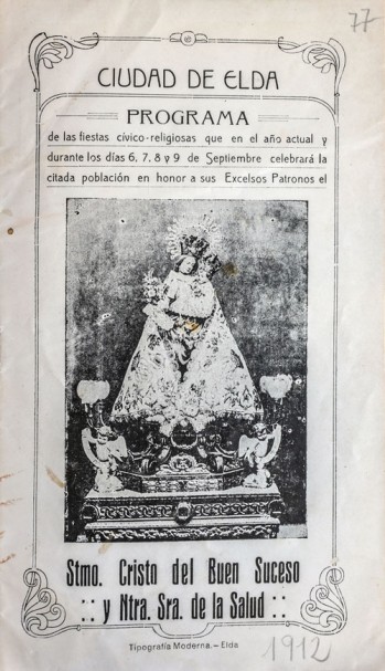 Programa Fiestas Mayores 1912