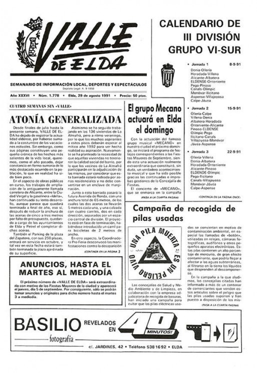 N&uacute;mero 1.778<span>29 de agosto de 1991</span>