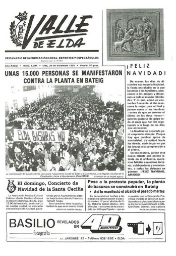 N&uacute;mero 1.794 - 20 de diciembre de 1991