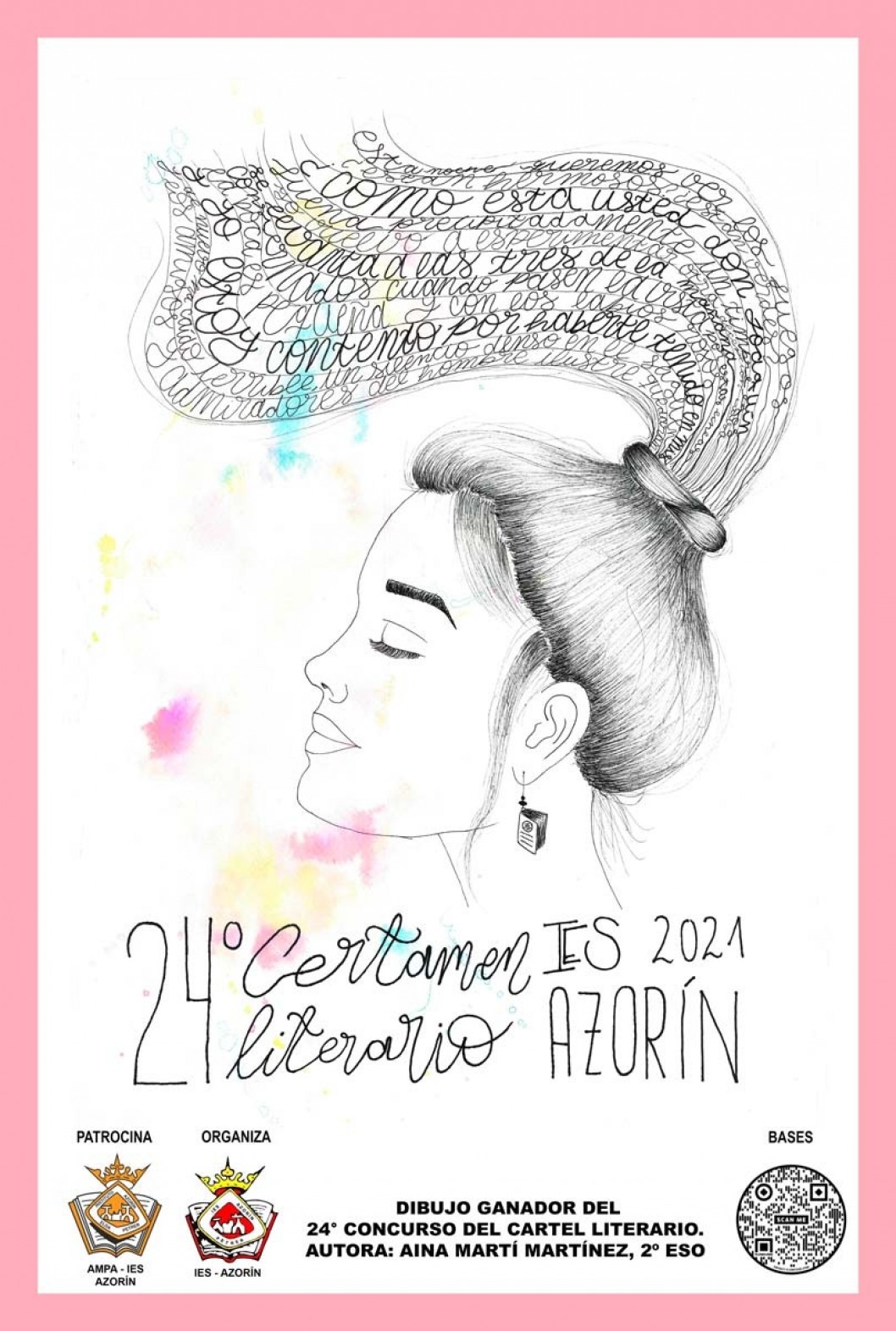Ania Martí gana el 20º Concurso del Cartel Literario IES Azorín Ania Martí gana el 20º Concurso del Cartel Literario IES Azorín