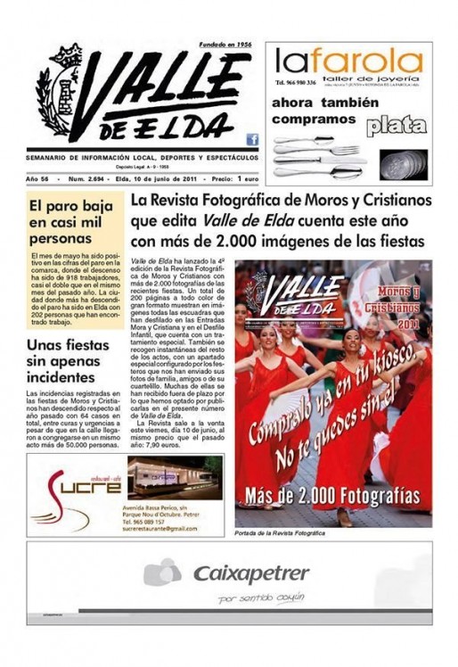 N&uacute;mero 2.694<span>10 de junio de 2011</span>