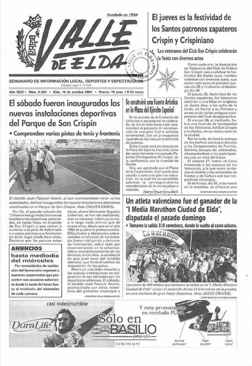 N&uacute;mero 2.264<span>19 de octubre de 2001</span>