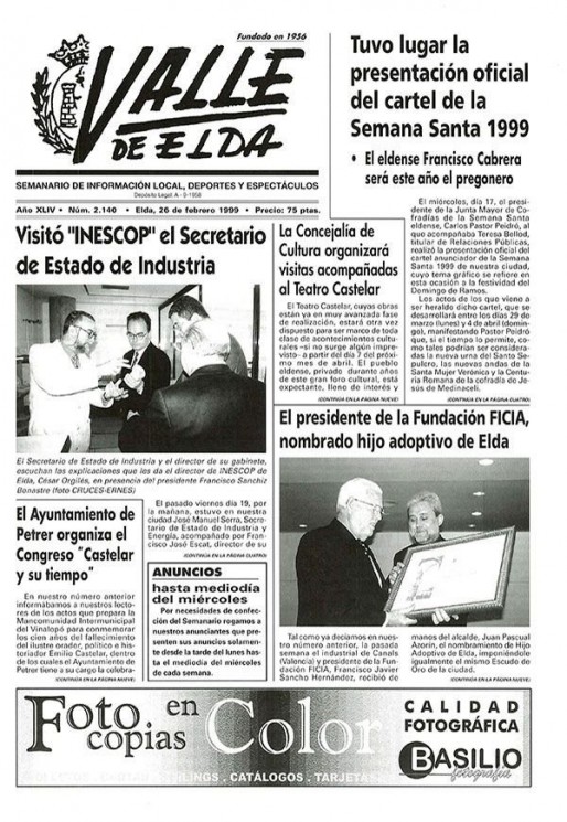 N&uacute;mero 2.140<span>26 de febrero de 1999</span>