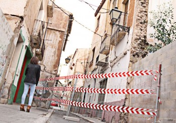 El peligro de derrumbre de un edificio obliga al Ayuntamiento a cortar parte de la c&eacute;ntrica calle La Pur&iacute;sima