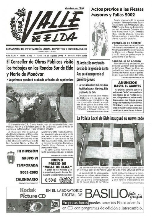 N&uacute;mero 2.303<span>30 de agosto de 2002</span>