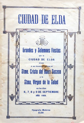Programa Fiestas Mayores 1908