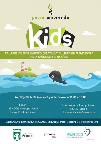 La Concejal&iacute;a de Desarrollo Econ&oacute;mico de Petrer inicia PetrerEmprende Kids para ni&ntilde;os