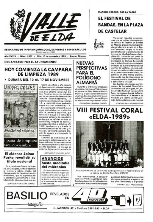 N&uacute;mero 1.692<span>10 de noviembre de 1989</span>