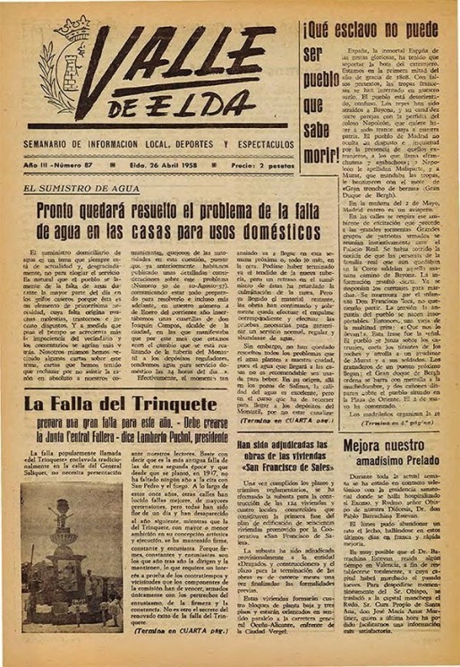 N&uacute;mero 0087<span>26 de abril de 1958</span>