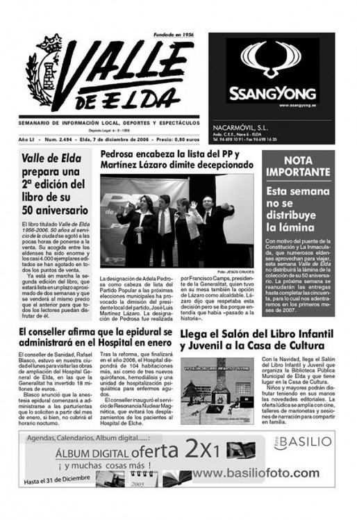 N&uacute;mero 2.494<span>7 de diciembre de 2006</span>