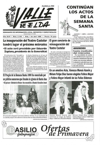 N&uacute;mero 2.145 - 1 de abril de 1999
