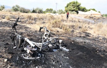 Provocan un incendio en una zona de matorrales del Pol&iacute;gono Campo Alto al quemar un ciclomotor