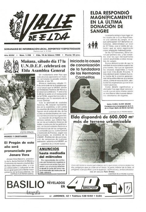 N&uacute;mero 1.706<span>16 de febrero de 1990</span>