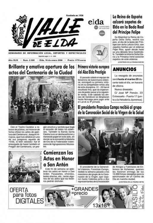 N&uacute;mero 2.368<span>16 de enero de 2004</span>