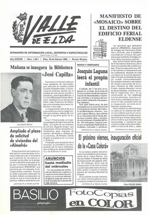 N&uacute;mero 1.851<span>19 de febrero de 1993</span>