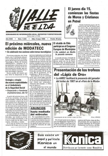 N&uacute;mero 1.525 - 9 de mayo de 1986