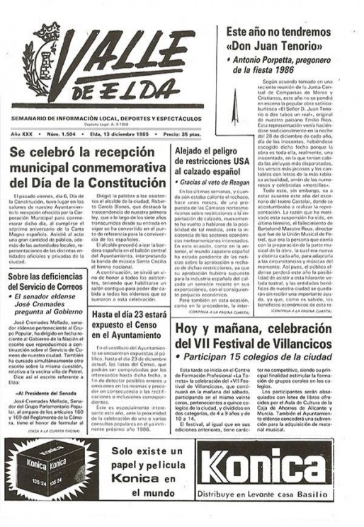 N&uacute;mero 1.504<span>13 de diciembre de 1985</span>