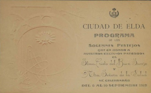Programa Fiestas Mayores 1919