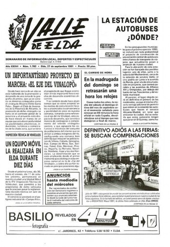 N&uacute;mero 1.782 - 27 de septiembre de 1991