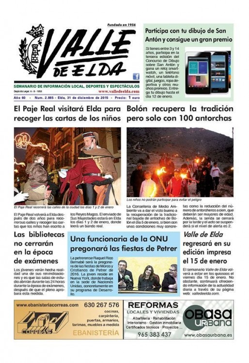 N&uacute;mero 2.885<span>31 de diciembre de 2015</span>
