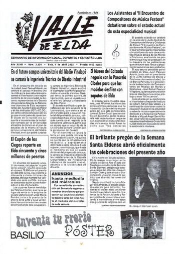 N&uacute;mero 2.334 - 4 de abril de 2003