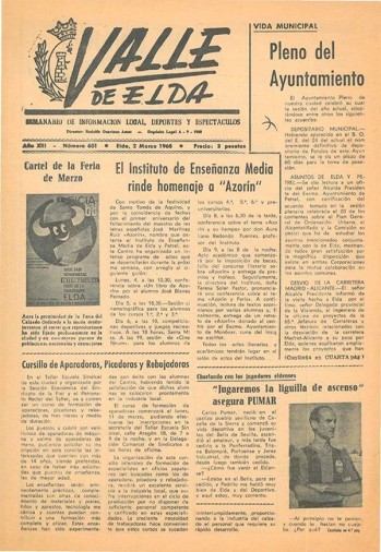 N&uacute;mero 0601 - 2 de marzo de 1968