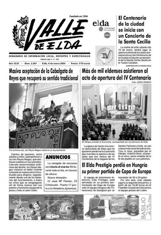 N&uacute;mero 2.367<span>9 de enero de 2004</span>