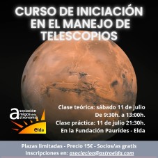 Curso de iniciaci&oacute;n en el manejo de telescopios